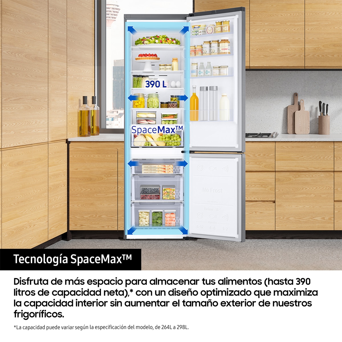 Frigorífico Combi Samsung con IA 203cm Balda Botellero 390L Clase C Inox RB38C600CS9/EF (Reacondicionado Grado D) - Inox Inox-5