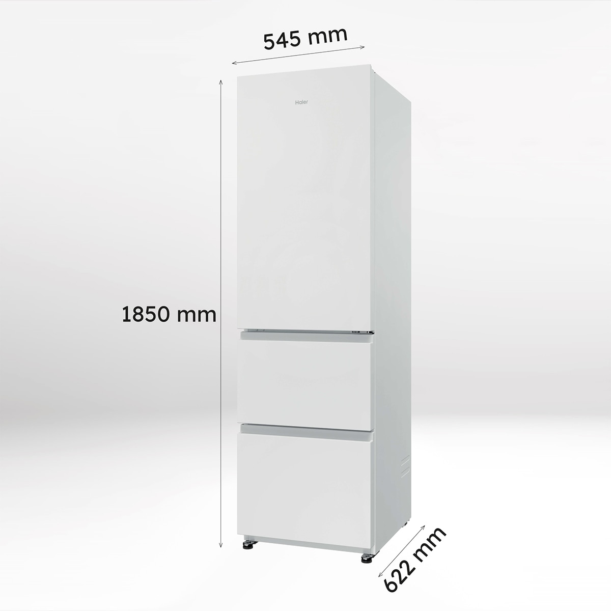 Frigorífico Combi Haier Total No Frost 3D 55 Series 3 - HTR3518ENMW (Reacondicionado Grado D) - Blanco Blanco-2
