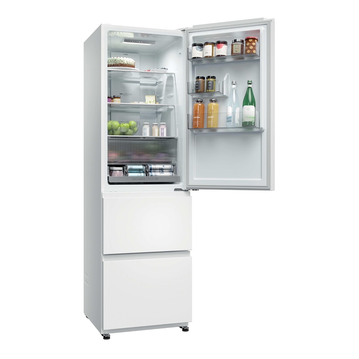 Frigorífico Combi Haier Total No Frost 3D 55 Series 3 - HTR3518ENMW (Reacondicionado Grado D) - Blanco Blanco-4