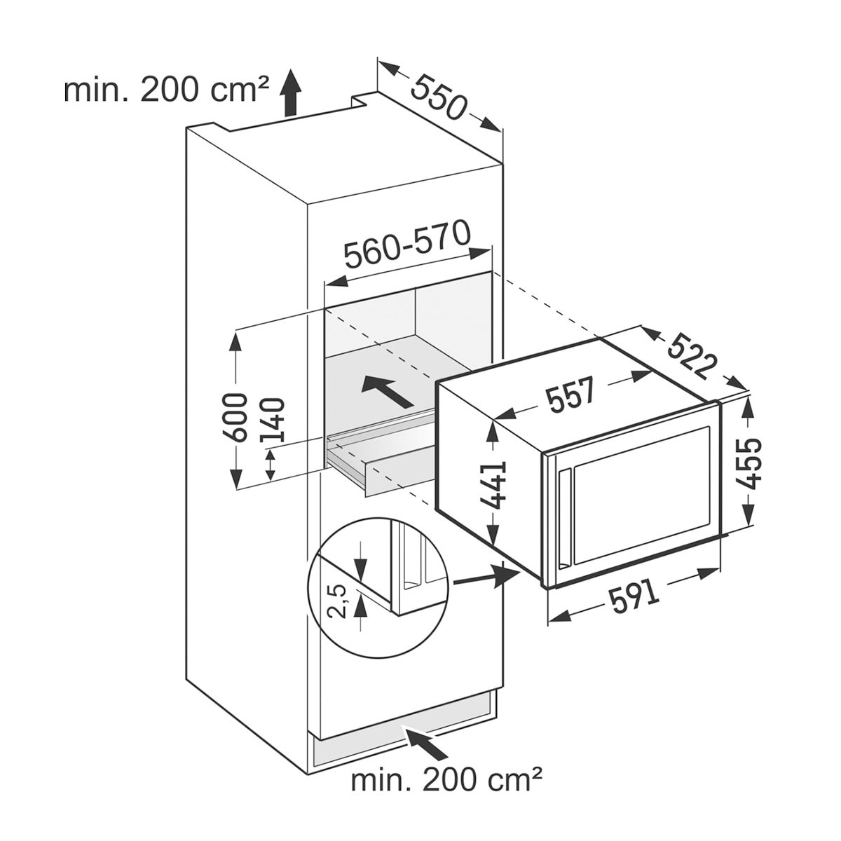 Vinoteca integrable Liebherr con capacidad para 18 Botellas - WKEes 553 (Reacondicionado Grado C) - Inox / Cristal Inox / Cristal-2