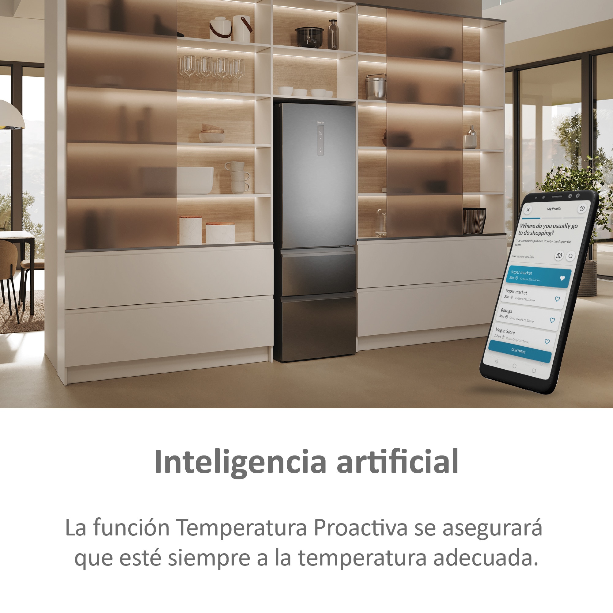 Frigorífico Combi Haier Total No Frost con WIFI 3D 60 Series 5 - HTW 5618CNMG (Reacondicionado Grado D) - Inox Inox-11