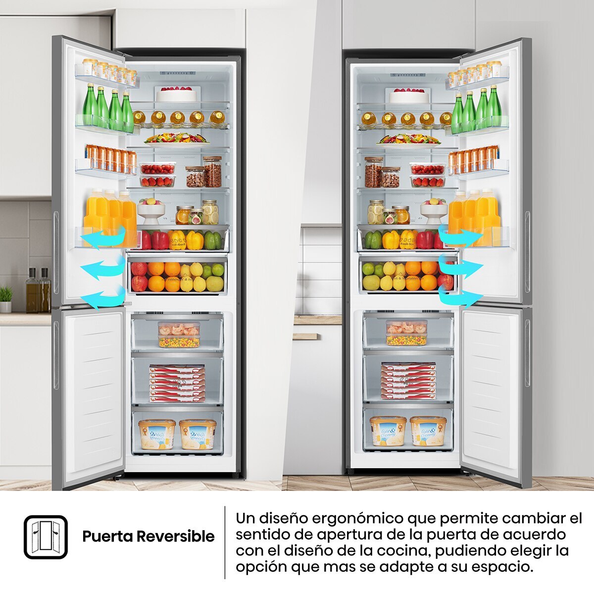 Imagen 9 de Frigorífico Combi Hisense Total No Frost - RB440N4GWD (Reacondicionado Grado B) - Cristal blanco Cristal blanco