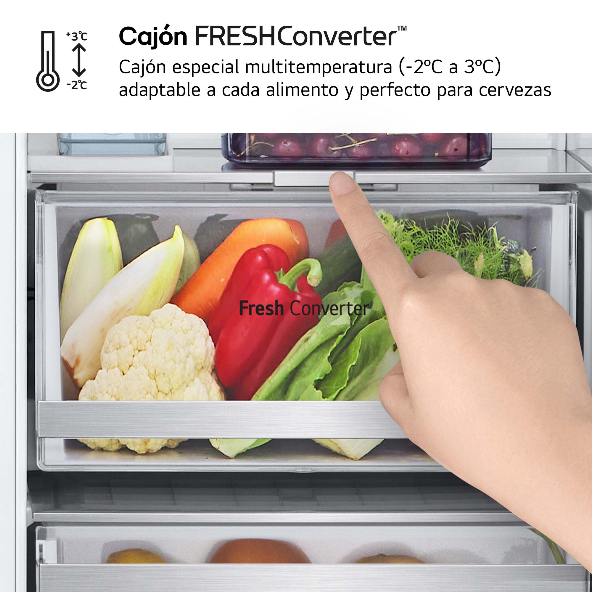 Imagen 13 de Frigorífico americano LG Smart Inverter Compressor, 179 cm, Door in Door, con dispensador, inox- GSXE81PYBD (Reacondicionado Grado C) - Acero antihuellas Acero antihuellas