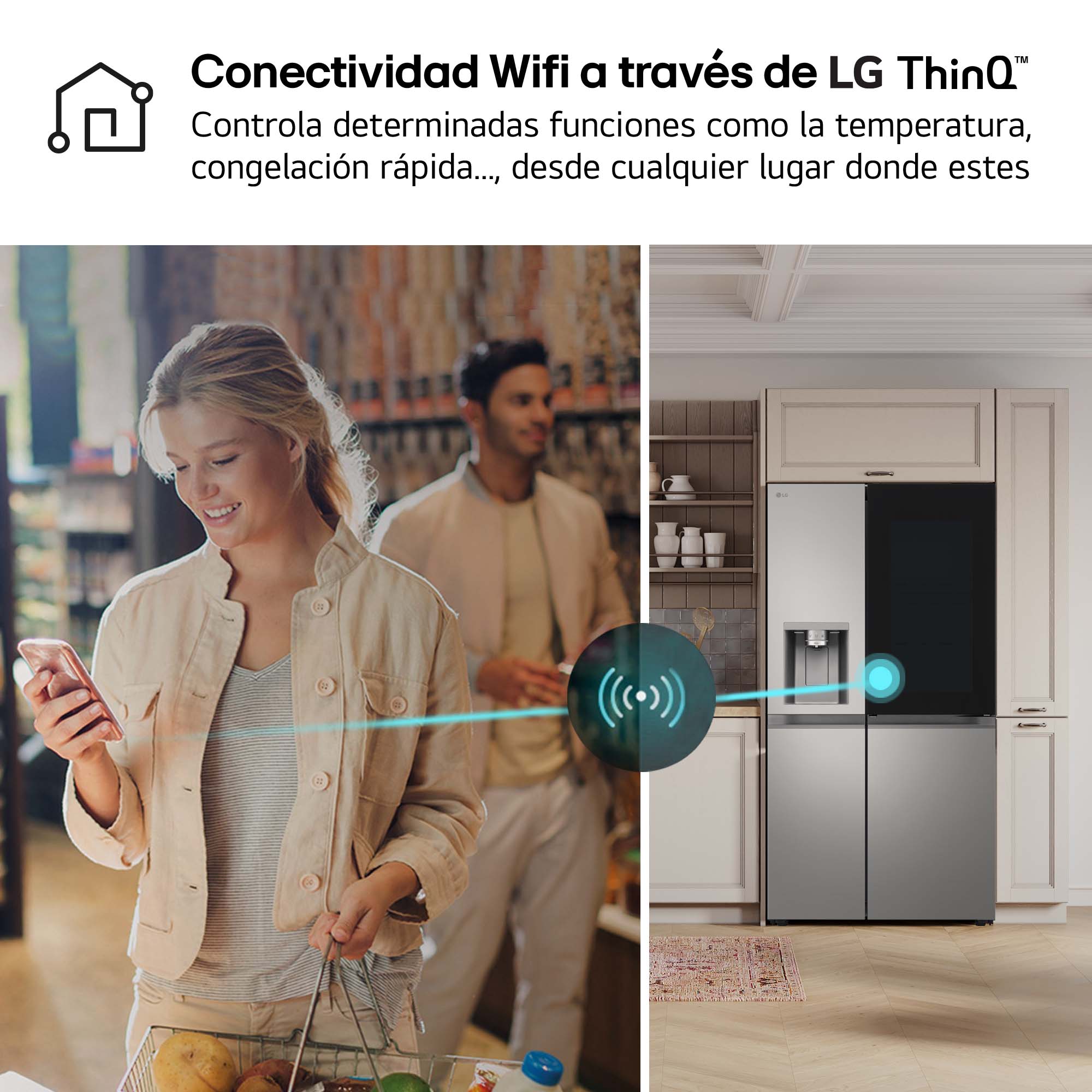 Imagen 18 de Frigorífico americano LG Smart Inverter Compressor, 179 cm, Door in Door, con dispensador, inox- GSXE81PYBD (Reacondicionado Grado C) - Acero antihuellas Acero antihuellas