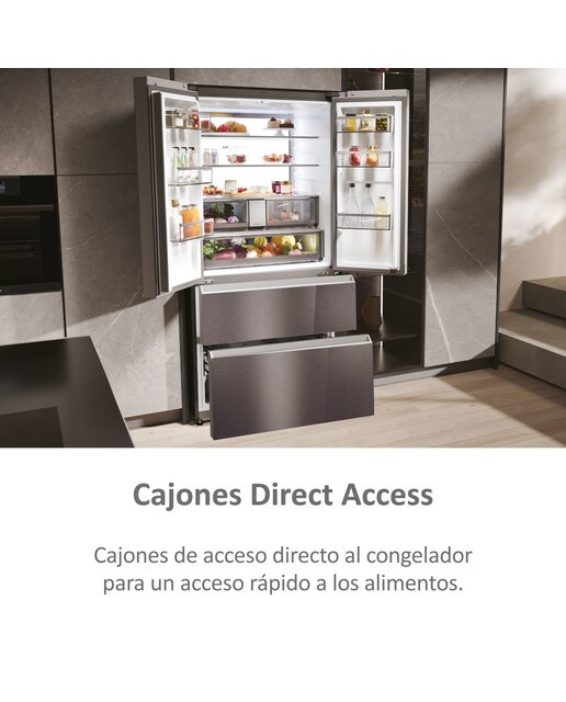 Imagen 11 de Frigorífico americano Haier, Total no Frost, Motor Inverter,FD 90 Series 7 - HFR79F19EFGK (Reacondicionado Grado D) - Glass Inox Look Glass Inox Look