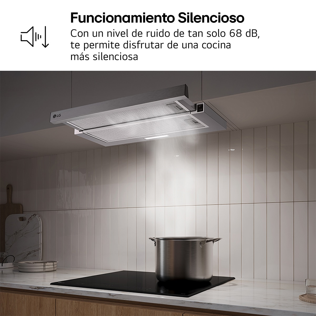 Campana telescópica LG extraíble con 2 velocidades, 60 cm - HT322413S (Reacondicionado Grado B) - Inox Inox-7