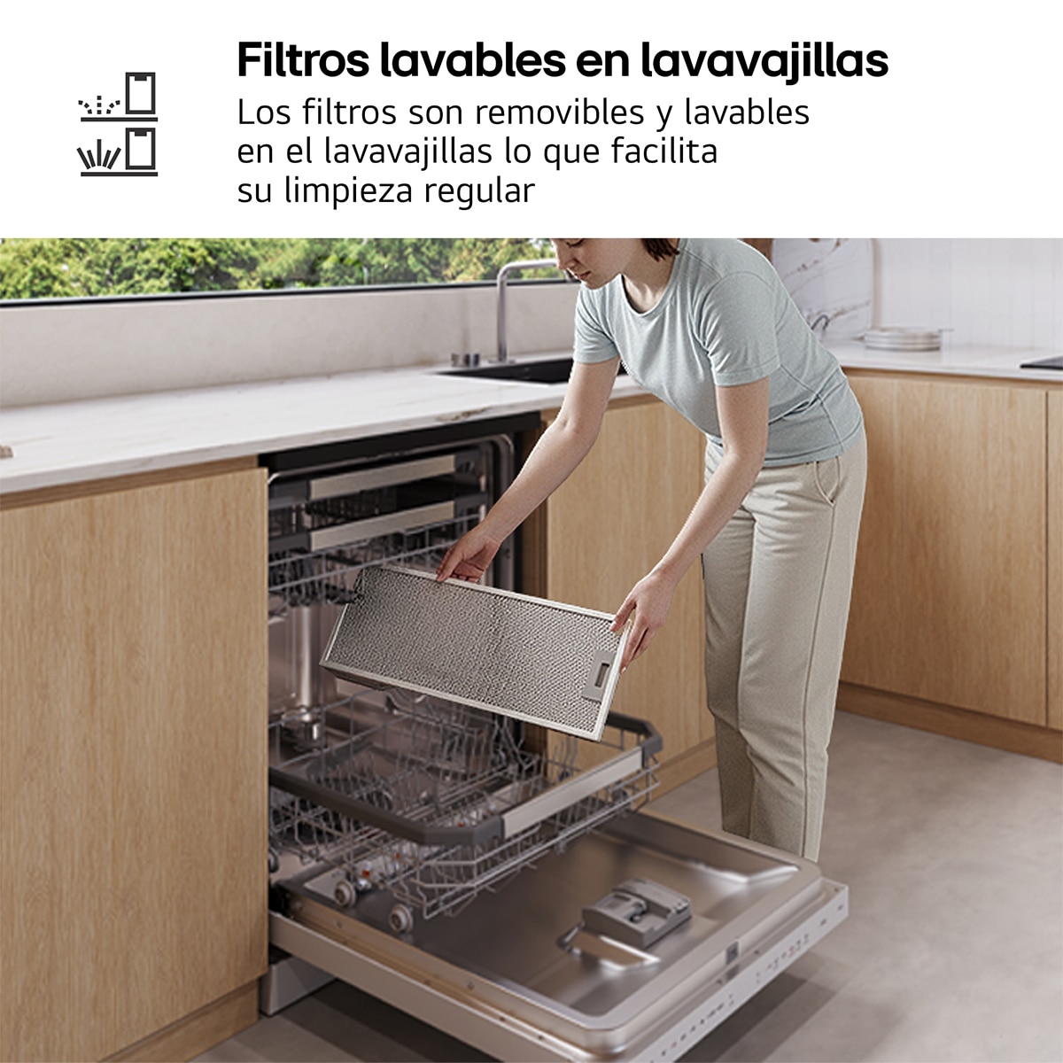 Campana telescópica LG extraíble con 2 velocidades, 60 cm - HT322413S (Reacondicionado Grado B) - Inox Inox-8