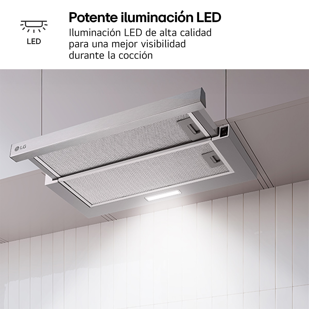 Campana telescópica LG extraíble con 2 velocidades, 60 cm - HT322413S (Reacondicionado Grado B) - Inox Inox-9