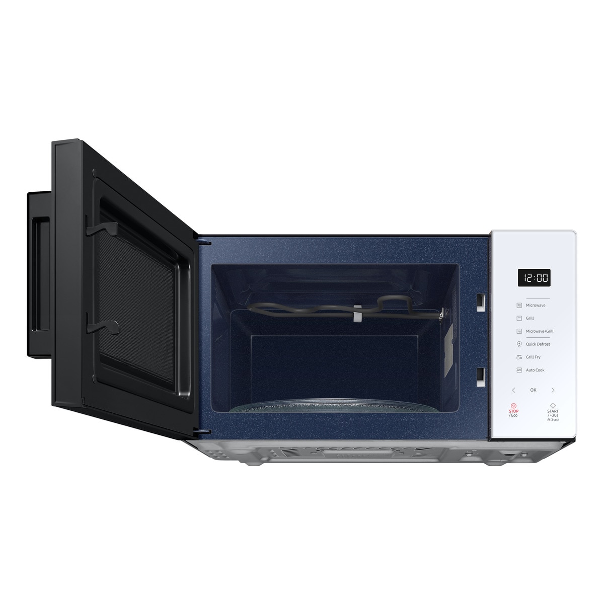 Microondas  Samsung 23 litros y grill - MG23T5018CW/EC (Reacondicionado Grado C) Cristal blanco-6