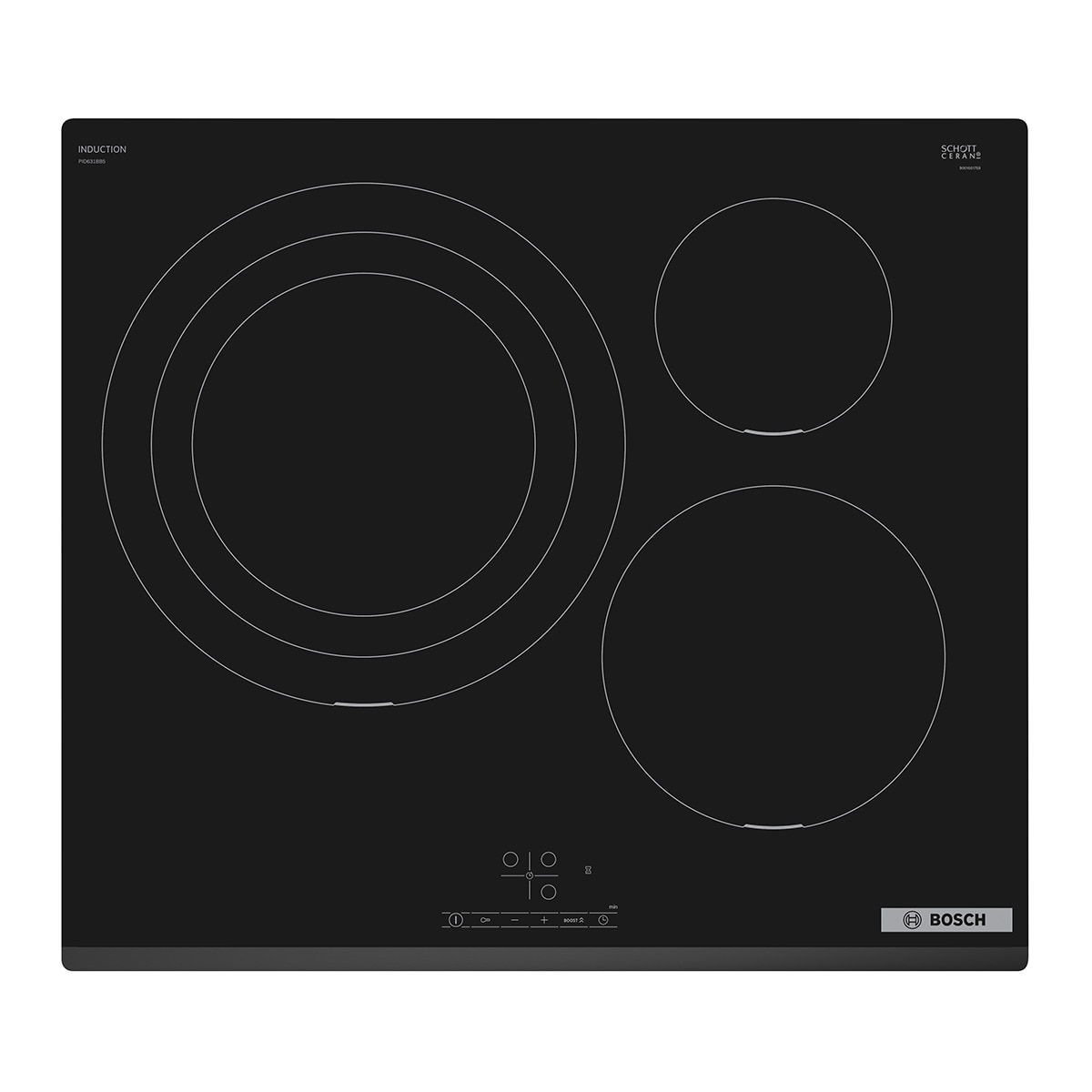 Placa inducción Bosch 3 zonas de cocción - PID631BB5E (Reacondicionado Grado B) - Negro Negro-1