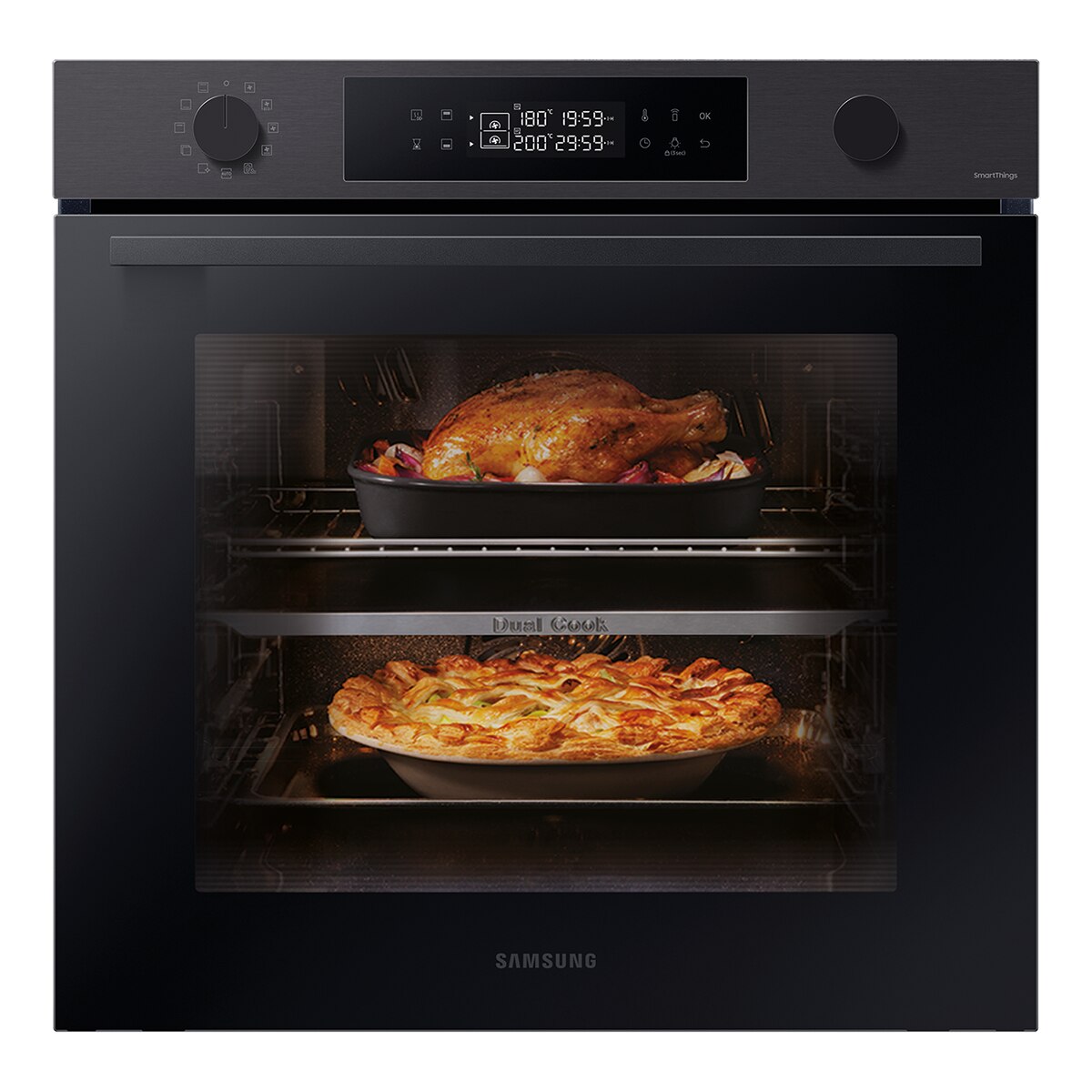 Horno multifunción Samsung pirolítico, Dual Cook - NV7B4430ZAB/U1 (Reacondicionado Grado B) - Negro Negro-1