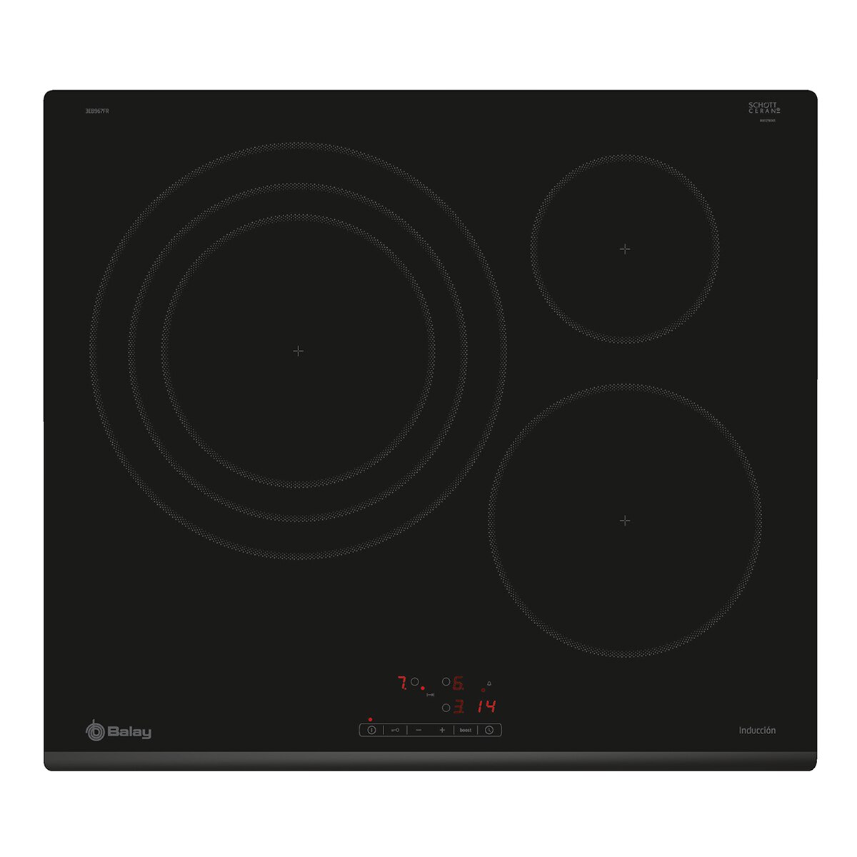 Balay - Placa inducción Balay zona gigante de 32 cm - 3EB967FR (Reacondicionado Grado B).