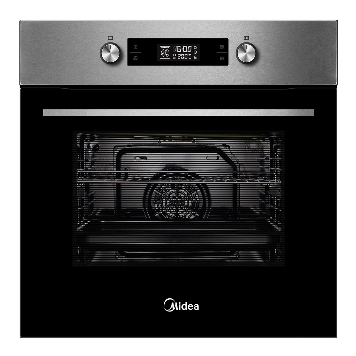 Midea - Horno Multifunción MideapPirolítico 70 litros - 65P90E3IX (Reacondicionado Grado B).