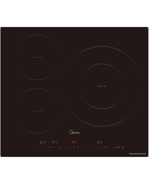 Midea - Placa inducción Midea con 3 zonas de cocción - MIH740T467K0 (Reacondicionado Grado B).
