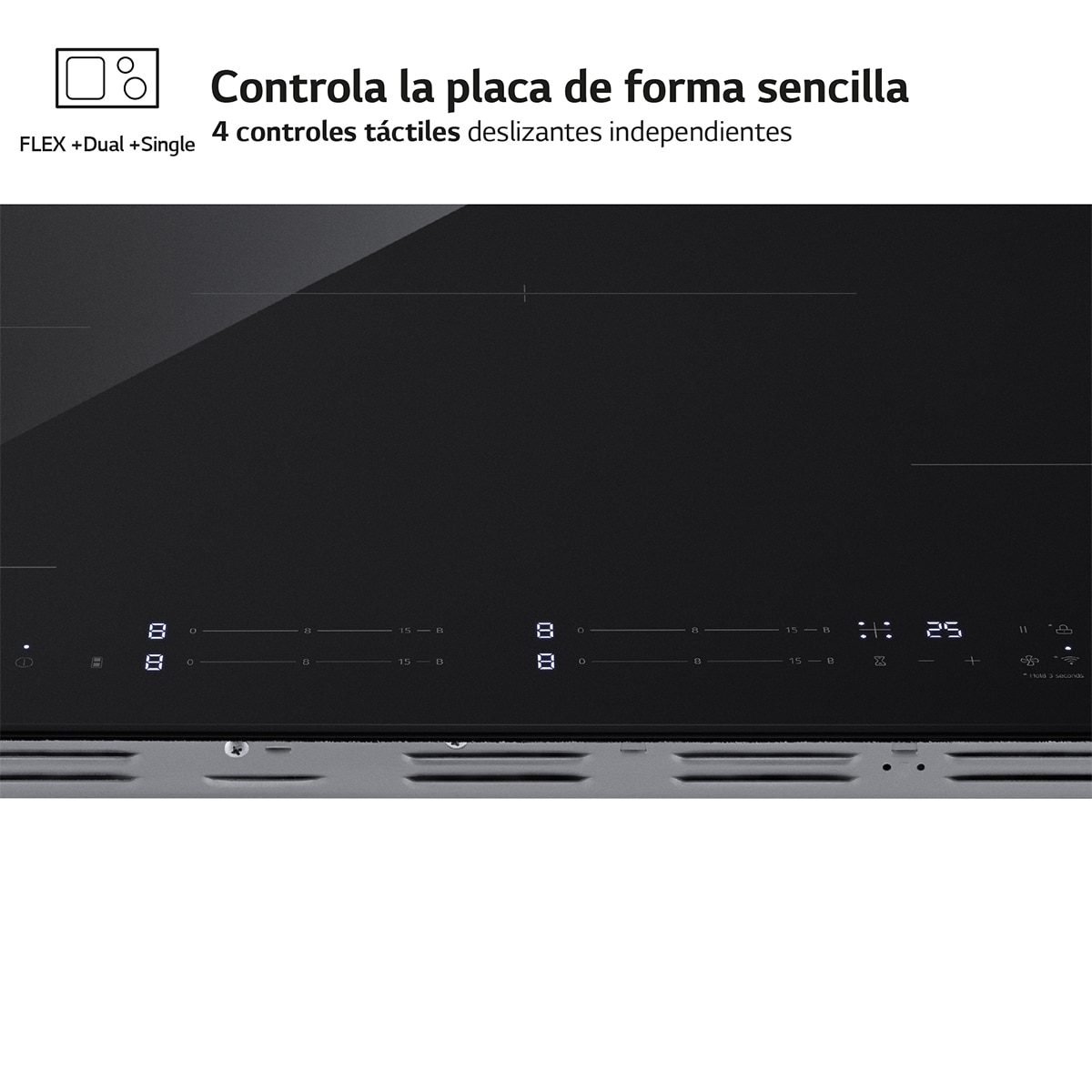 Placa de inducción LG 2 zonas +1 flex, 59 cm - CBIZ2435B (Reacondicionado Grado B) - Negro Negro-4