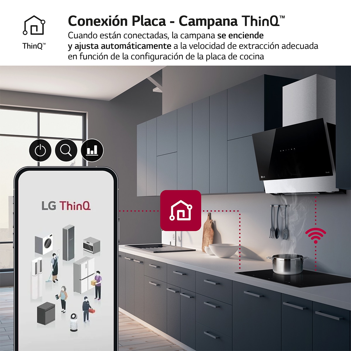 Placa de inducción LG 2 zonas +1 flex, 59 cm - CBIZ2435B (Reacondicionado Grado B) - Negro Negro-9