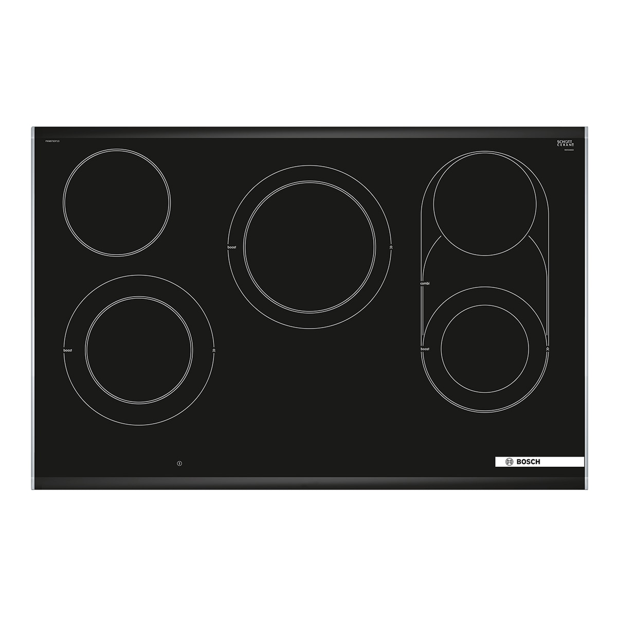 Placa vitrocerámica Bosch 5 zonas de cocción - PKM875DP1D (Reacondicionado Grado B) - Negro Negro-1