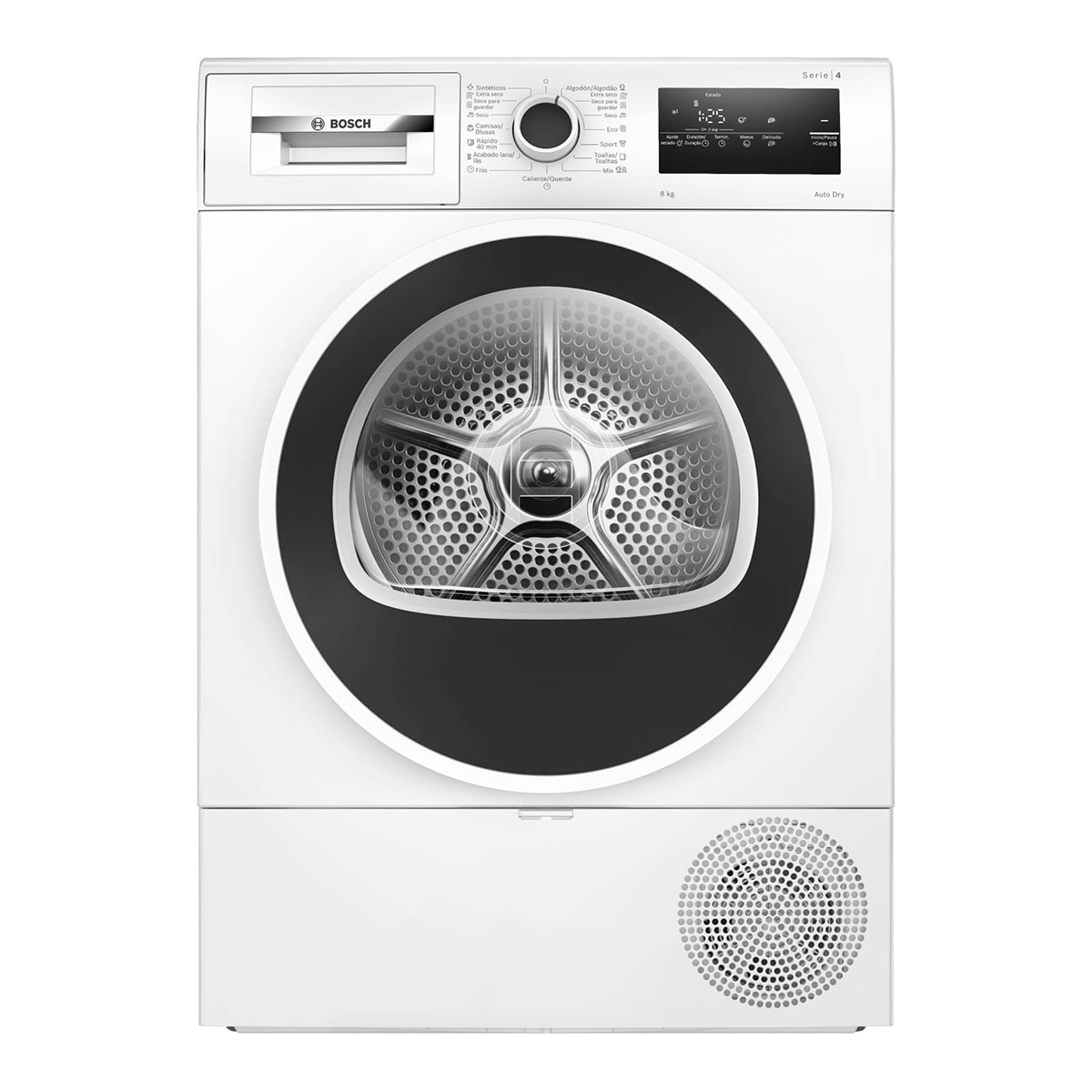 Bosch - Secadora Bosch 8 kg con bomba de calor , Serie 4, 8 kg - WTR85V00ES (Reacondicionado Grado D).