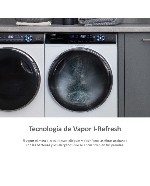 Secadora Haier 9 kg Condensación, Bomba de calor, I-Pro Series 7 - HD90-A3979-S (Reacondicionado Grado C) - Blanco Blanco-4