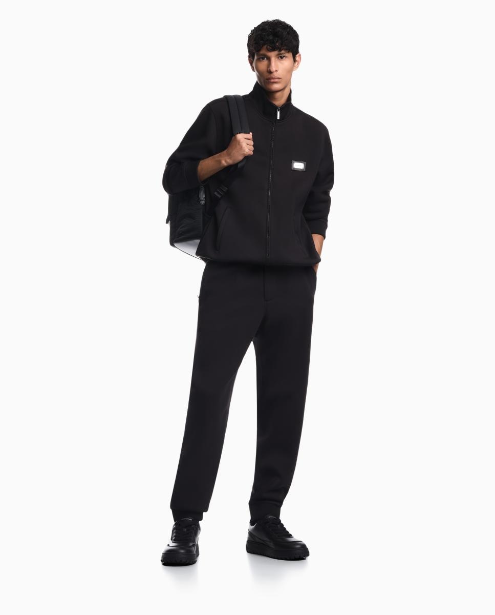 Imagen 1 de Pantalón deportivo de hombre en felpa con goma en el bajo - Emporio Armani - Negro Negro