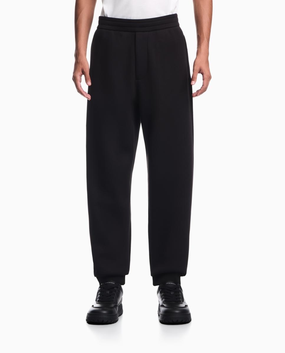 Imagen 2 de Pantalón deportivo de hombre en felpa con goma en el bajo - Emporio Armani - Negro Negro