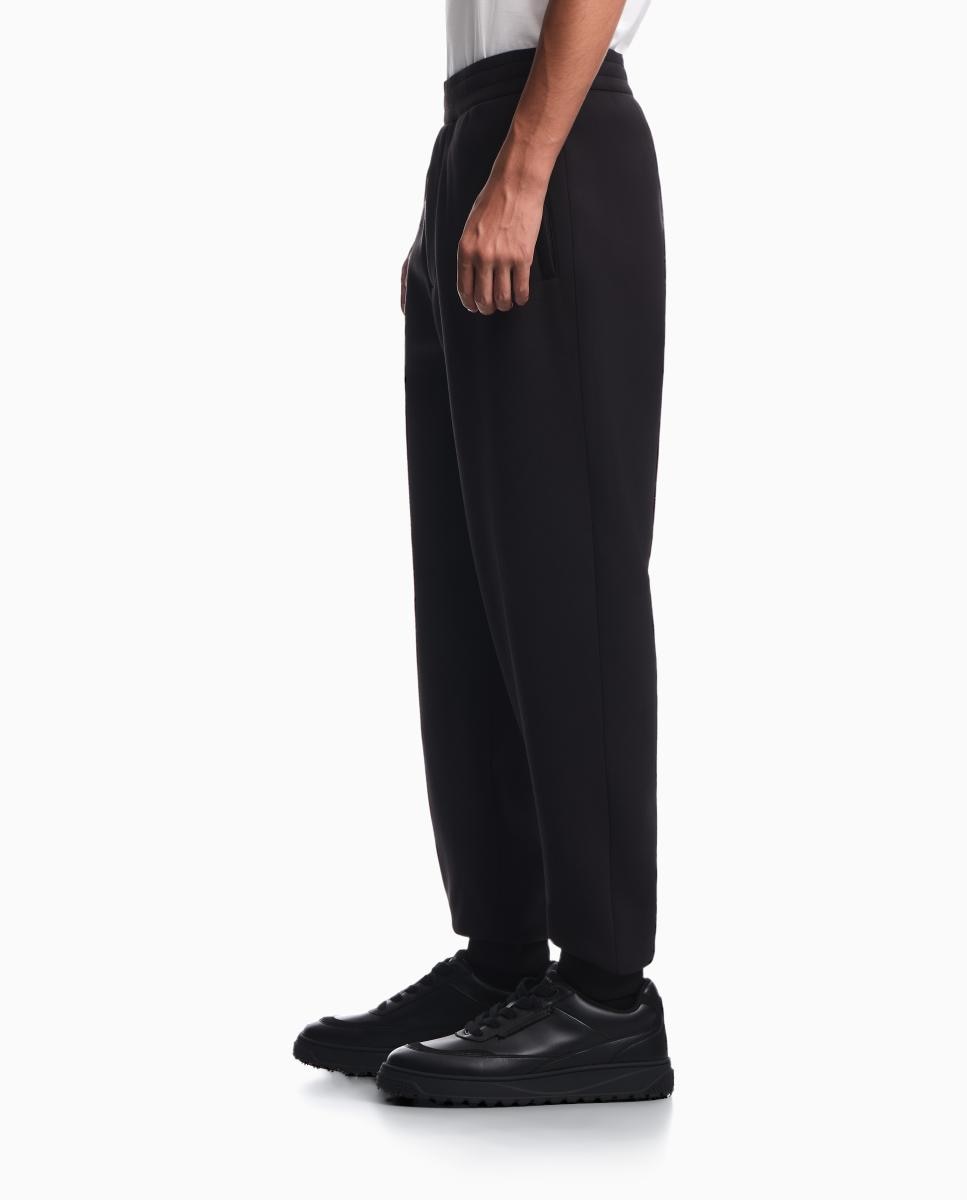 Imagen 4 de Pantalón deportivo de hombre en felpa con goma en el bajo - Emporio Armani - Negro Negro