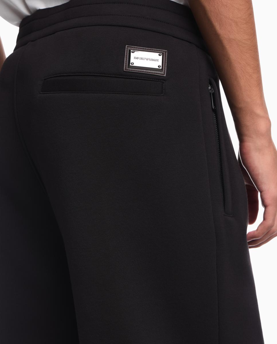 Imagen 6 de Pantalón deportivo de hombre en felpa con goma en el bajo - Emporio Armani - Negro Negro