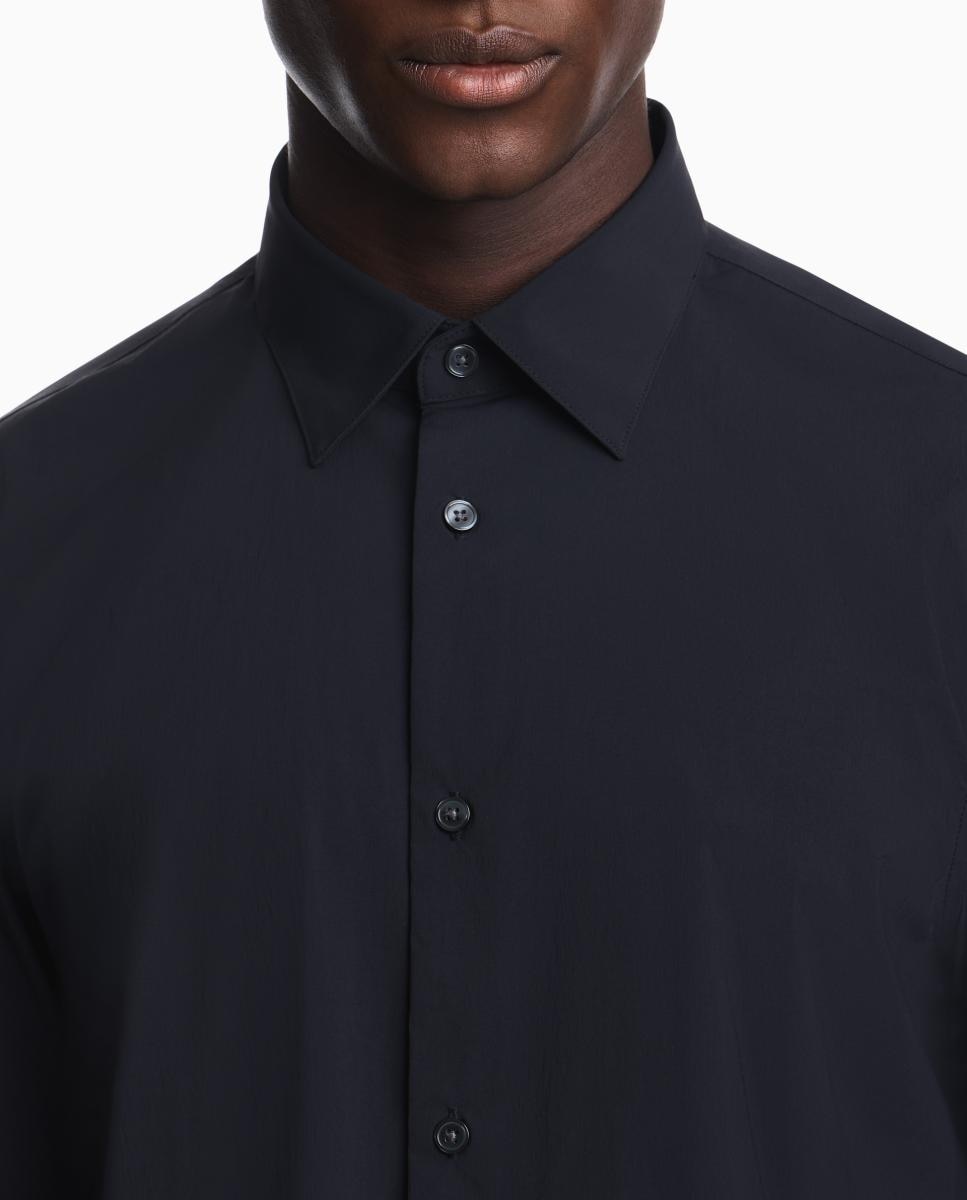 Imagen 3 de Camisa de hombre de managa larga regular fit - Emporio Armani - Azul marino Azul marino