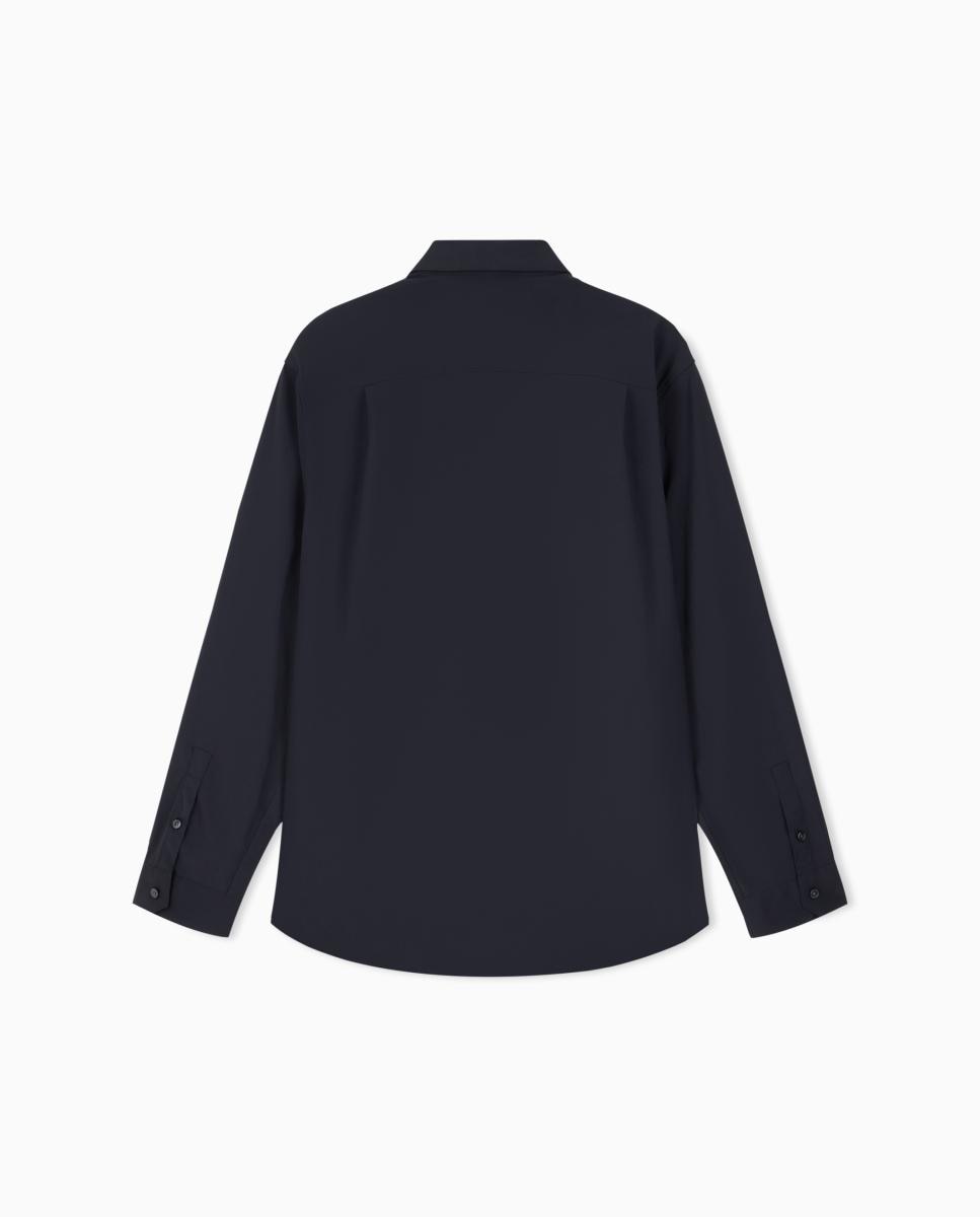 Imagen 7 de Camisa de hombre de managa larga regular fit - Emporio Armani - Azul marino Azul marino