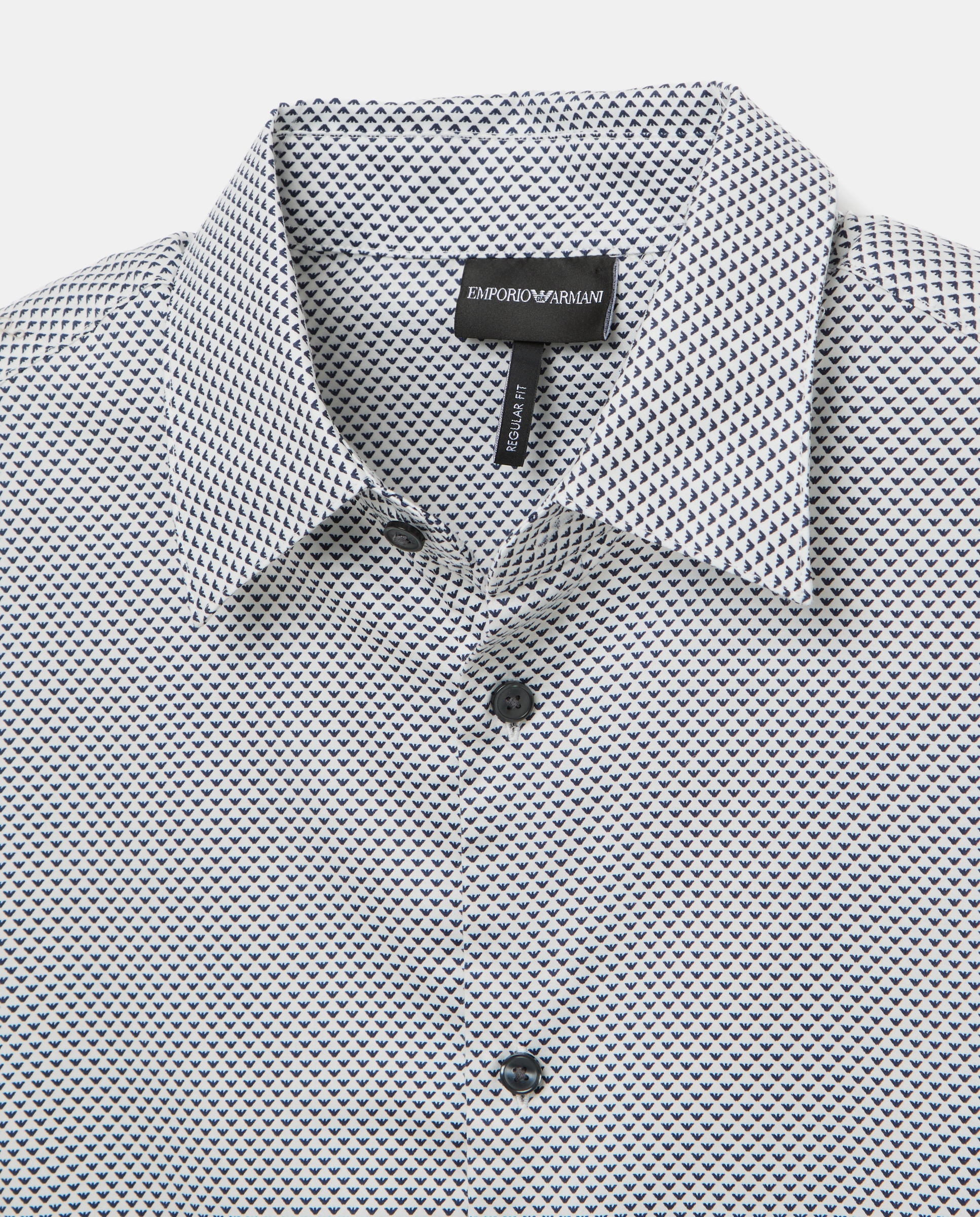 Camisa Regular Fit com Estampado do Logótipo Branco-5