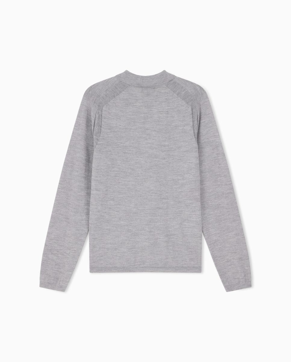 Imagen 7 de Jersey de lana virgen de hombre cuello polo - Emporio Armani - Gris Gris