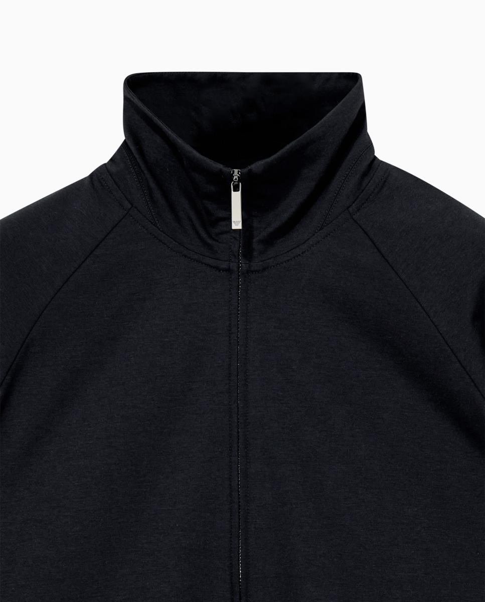 Sweatshirt Regular Fit com Gola Chaminé Azul-marinho-5