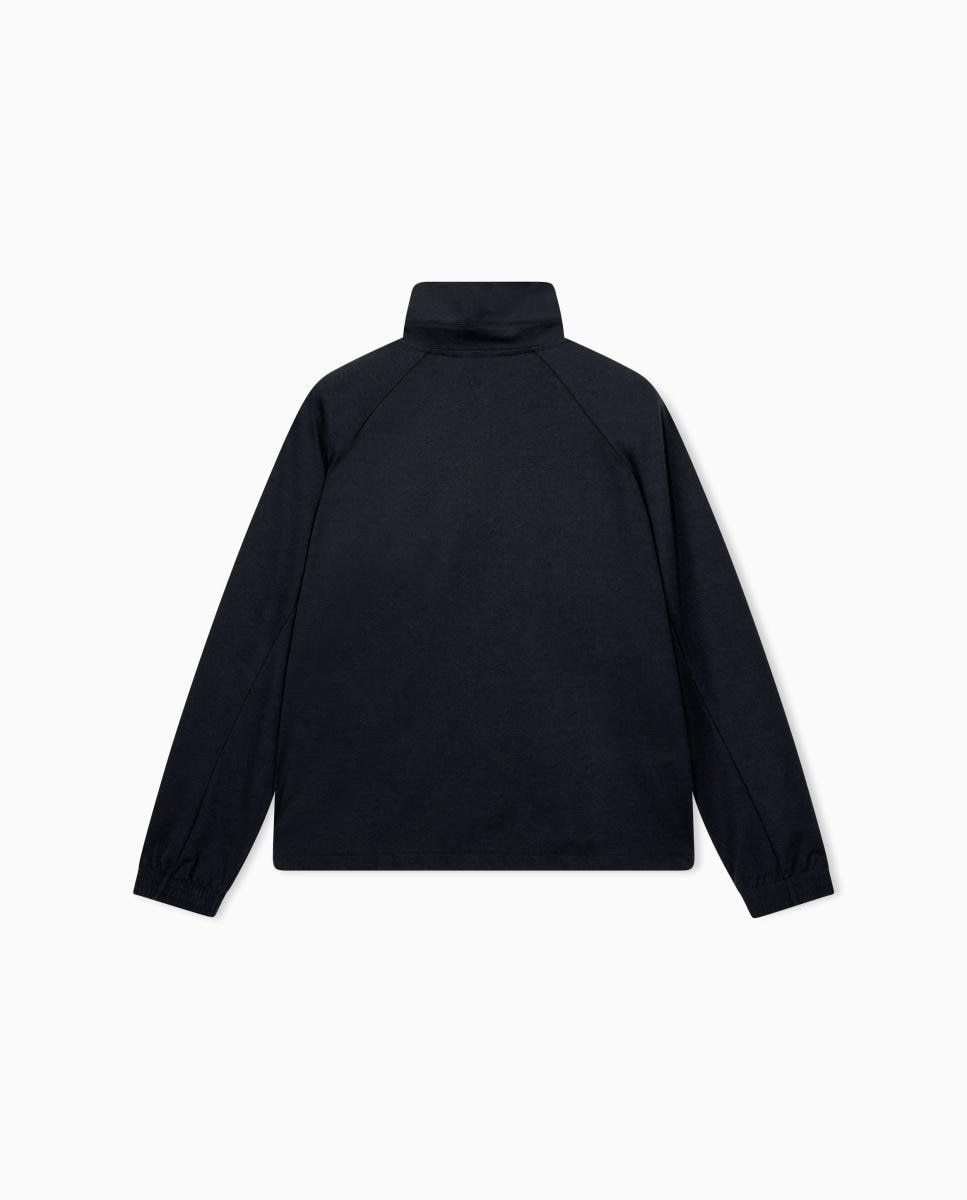 Sweatshirt Regular Fit com Gola Chaminé Azul-marinho-7