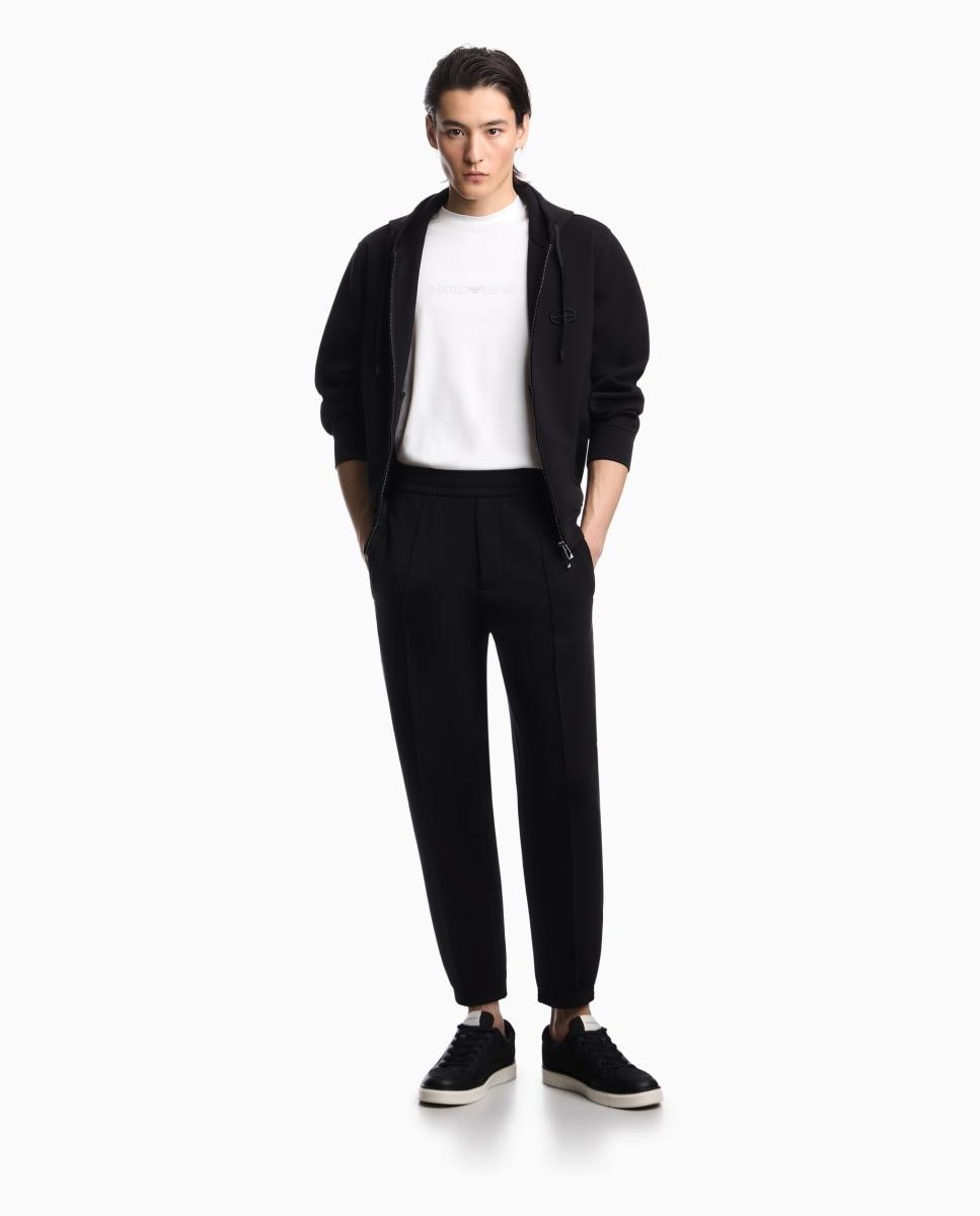 Sudadera de hombre con capucha y cremallera - Emporio Armani - Azul marino Azul marino-5