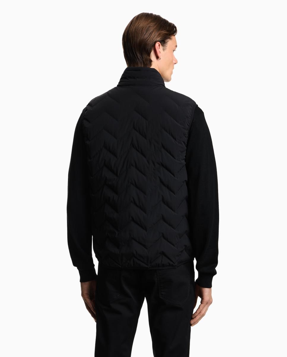 Colete Acolchoado com Penugem Preto-2