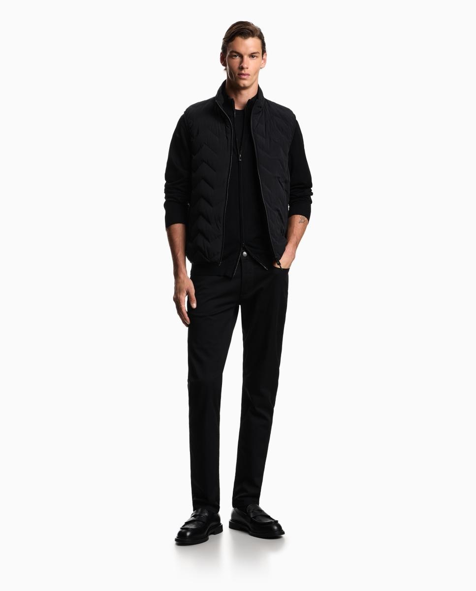 Colete Acolchoado com Penugem Preto-5