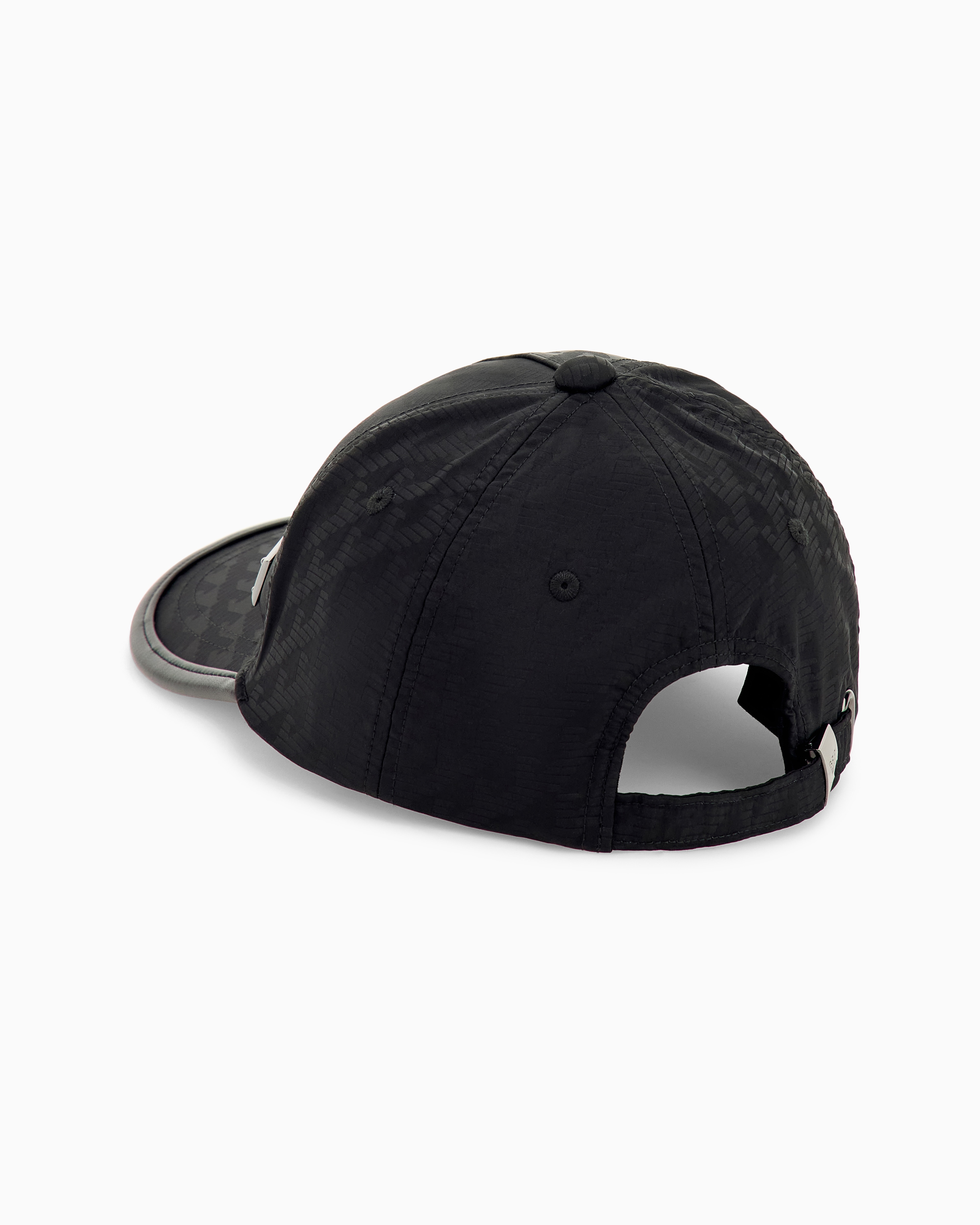 Boné de Nylon com Logótipos Preto-2