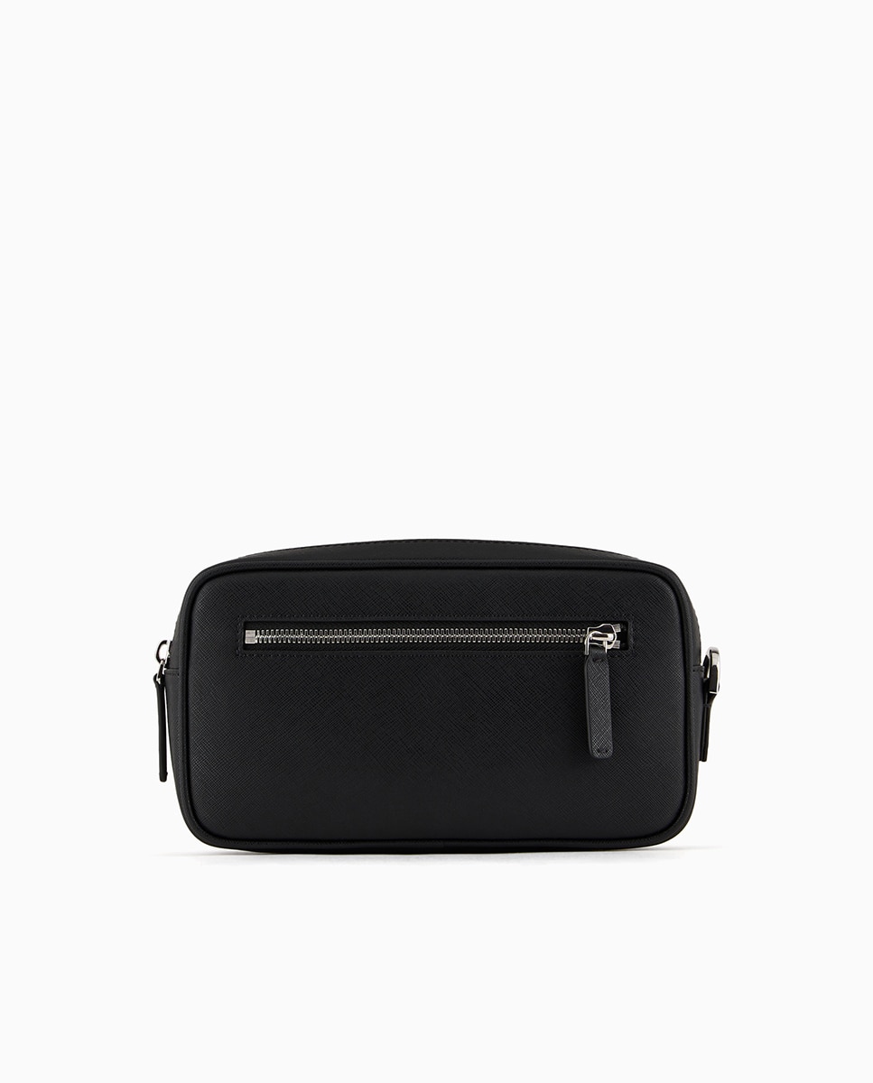 Nécessaire Efeito Safiano com Logótipo Preto-2
