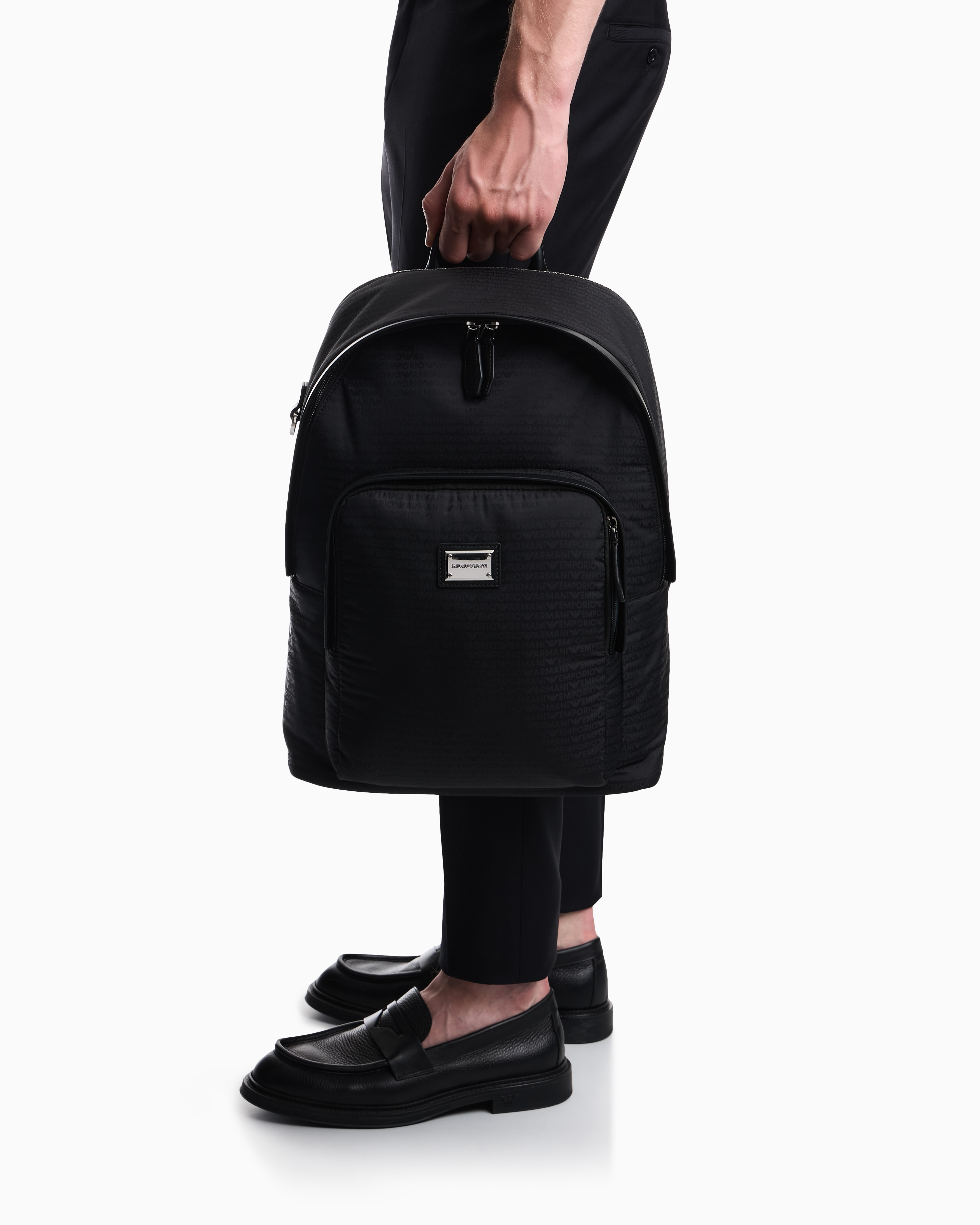 Mochila com All Over Print de Logótipo Preto-7