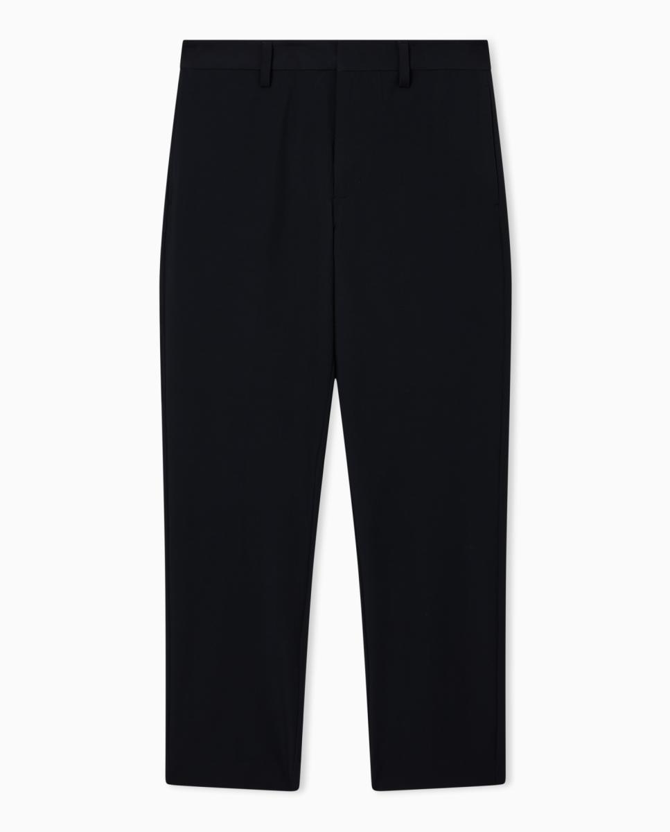 Pantalón chino de hombre regualr fit en nylon elástico - Emporio Armani - Negro Negro-4