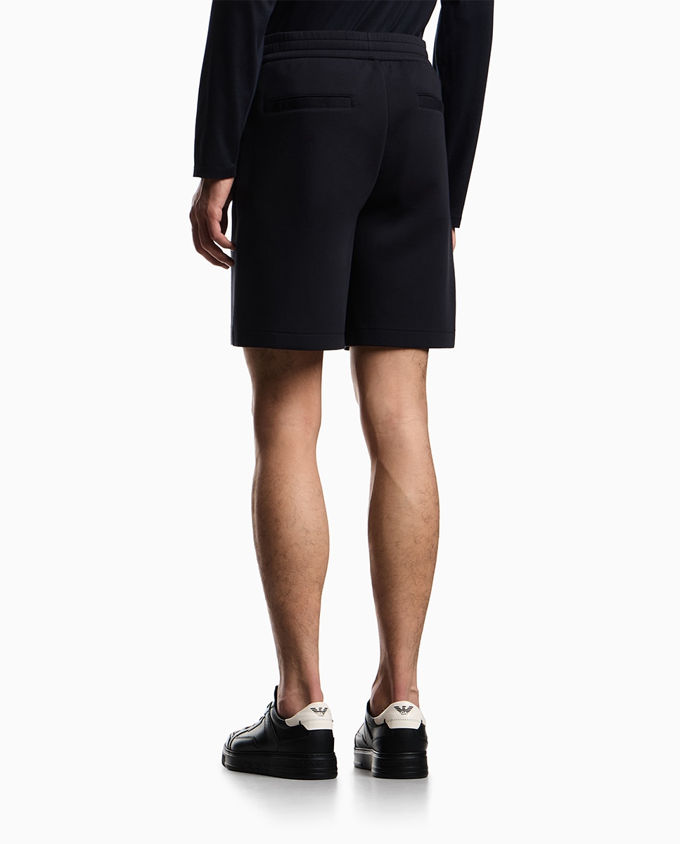 Bermudas de Felpa Lisas Azul-marinho-3