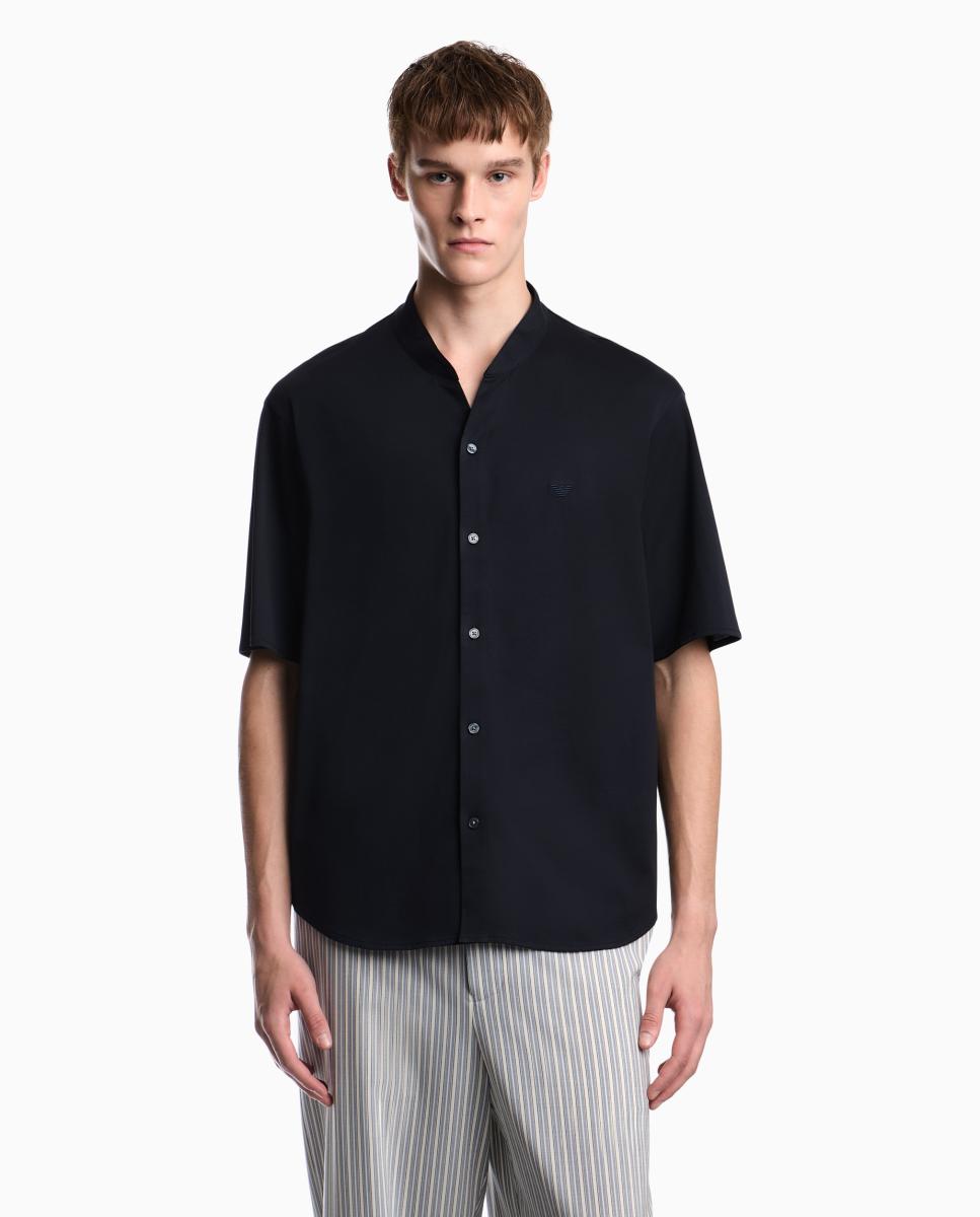 Imagem 0 de Camisa de Manga Curta com Gola à Padre