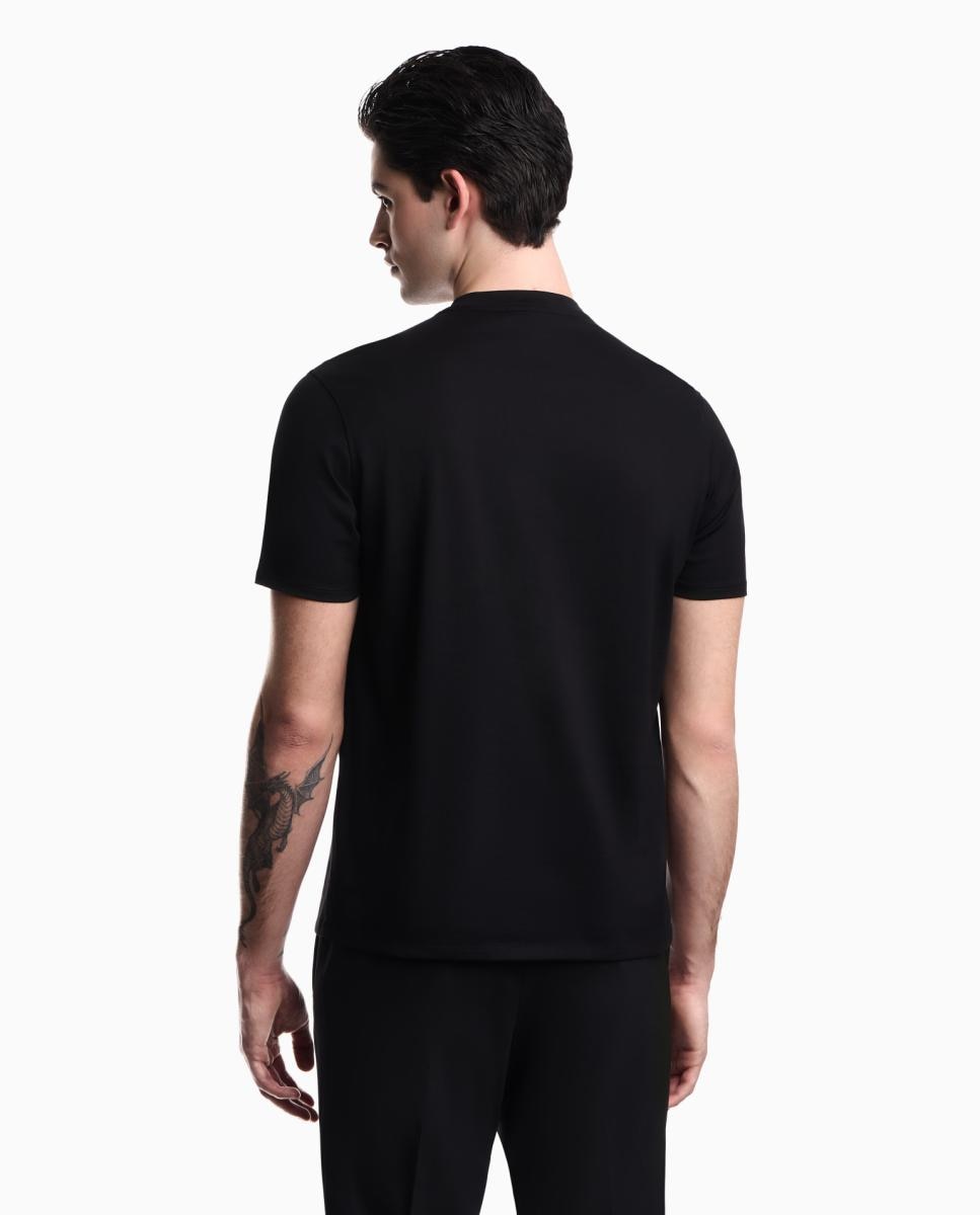 T-shirt de Manga Curta com Logótipo Preto-3
