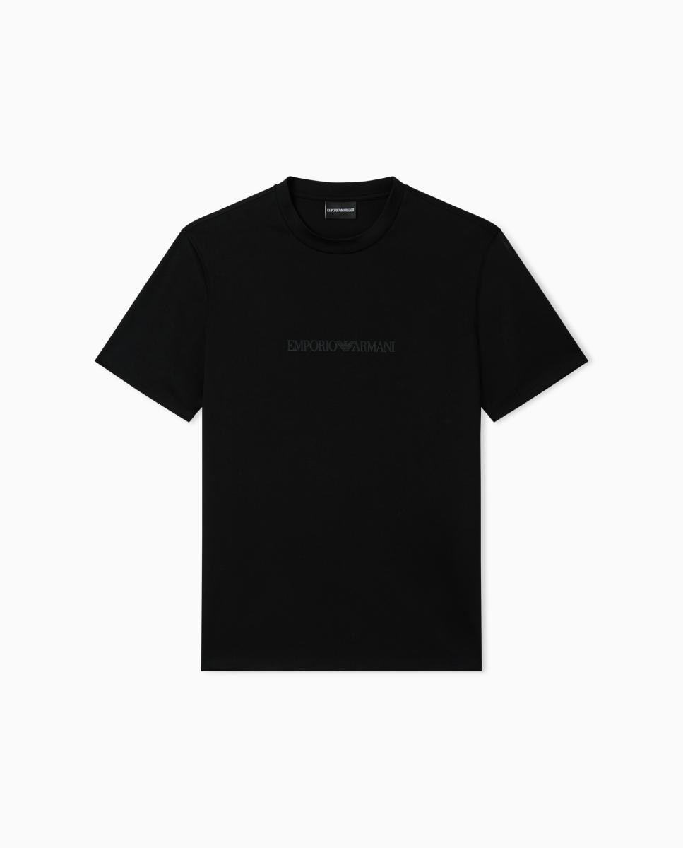 T-shirt de Manga Curta com Logótipo Preto-5