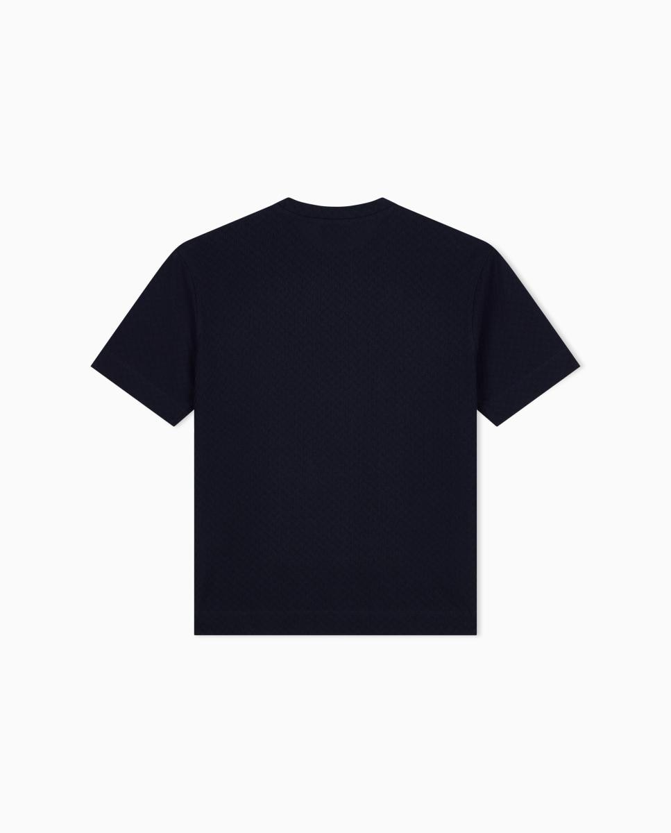 T-shirt Regular Fit com Manga Curta e Gola Redonda Azul-marinho-8