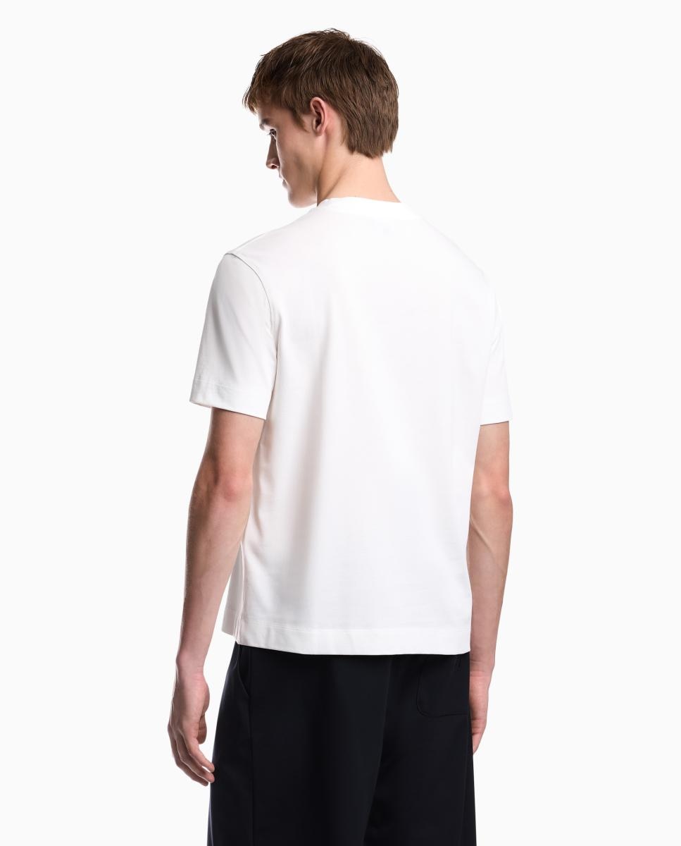 T-shirt de Manga Curta, Gola Redonda e Logótipo no Peito Branco-9