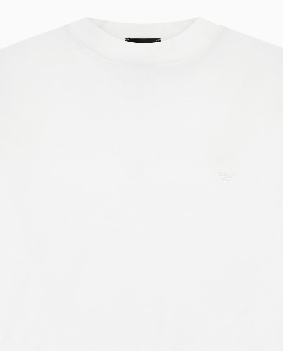 T-shirt de Manga Curta com Logótipo Branco-7