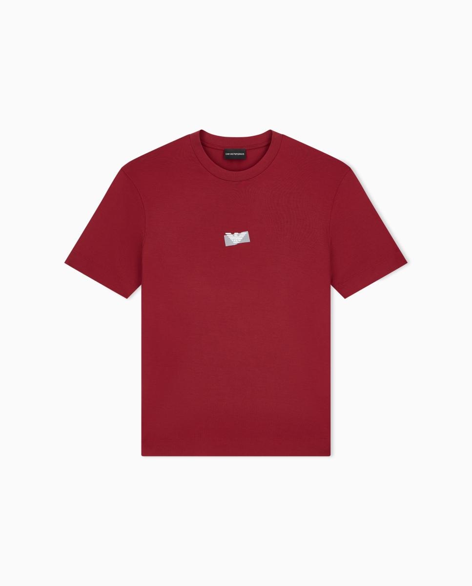 T-shirt de Manga Curta, Gola Redonda e Logótipo no Peito Vermelho-6