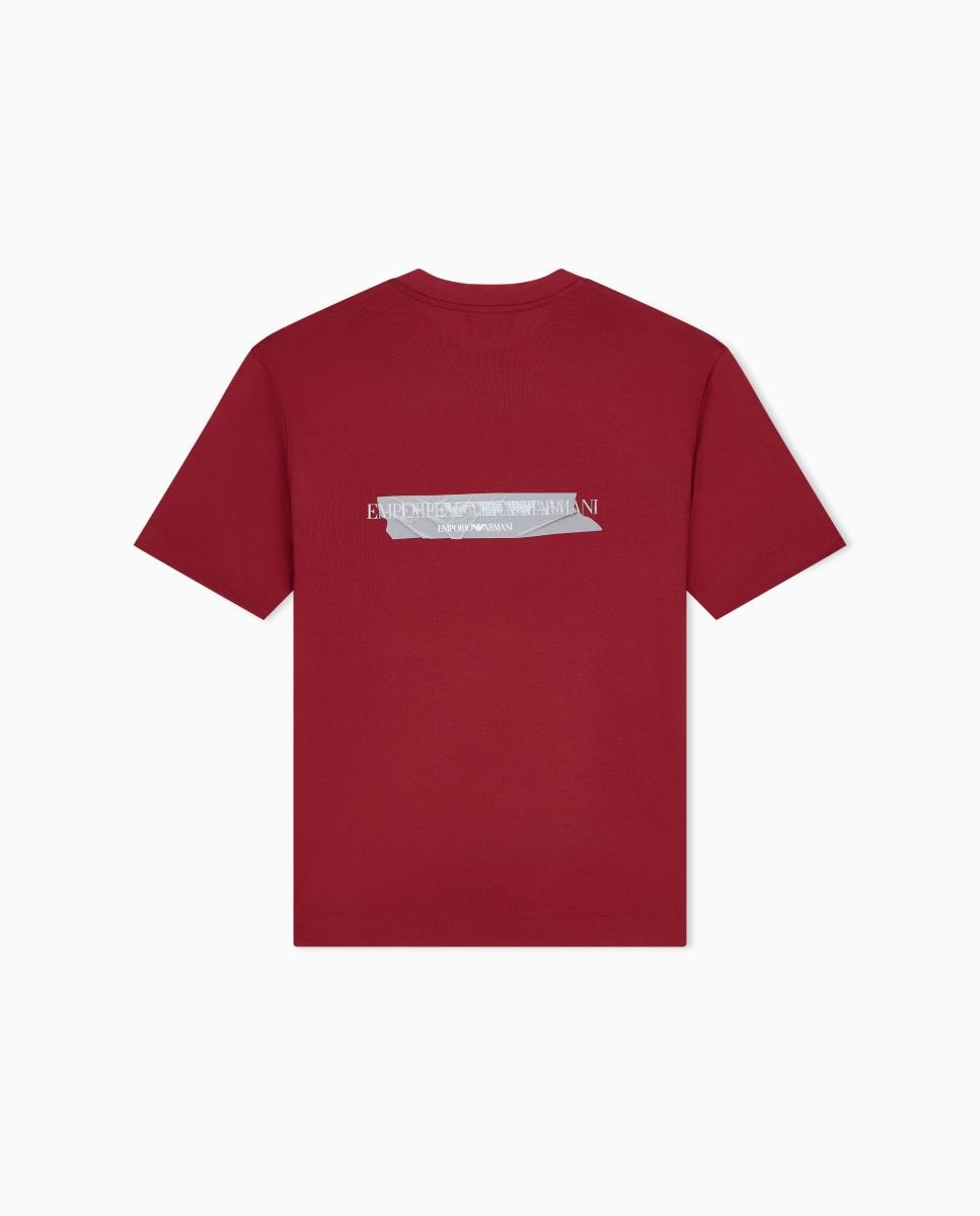 T-shirt de Manga Curta, Gola Redonda e Logótipo no Peito Vermelho-7