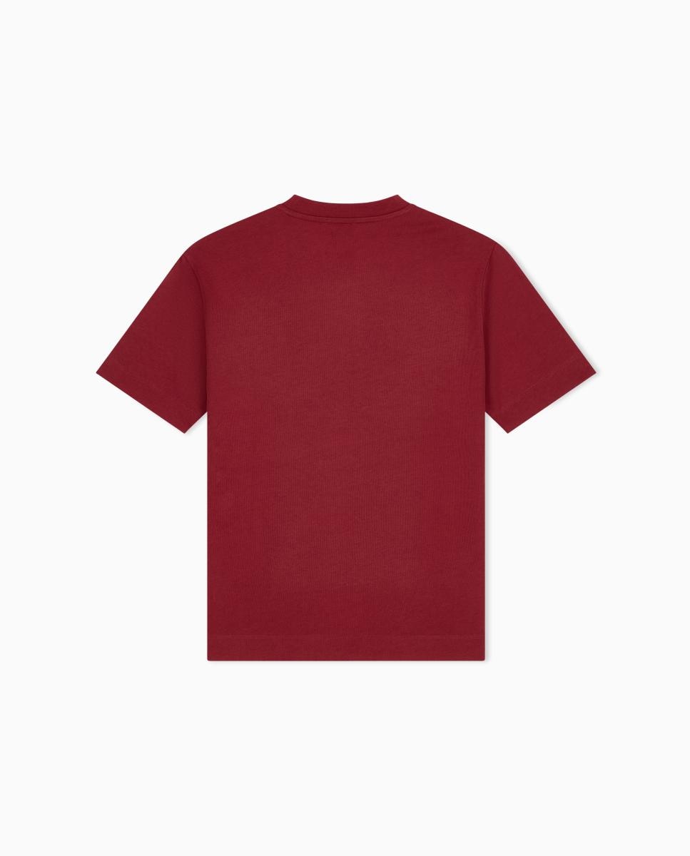 T-shirt de Manga Curta, Gola Redonda e Logótipo no Peito Vermelho-7